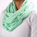 Mint Scarf // Infinity Scarf // Spring Scarf // Burnt Out Jersey // Circle Scarf