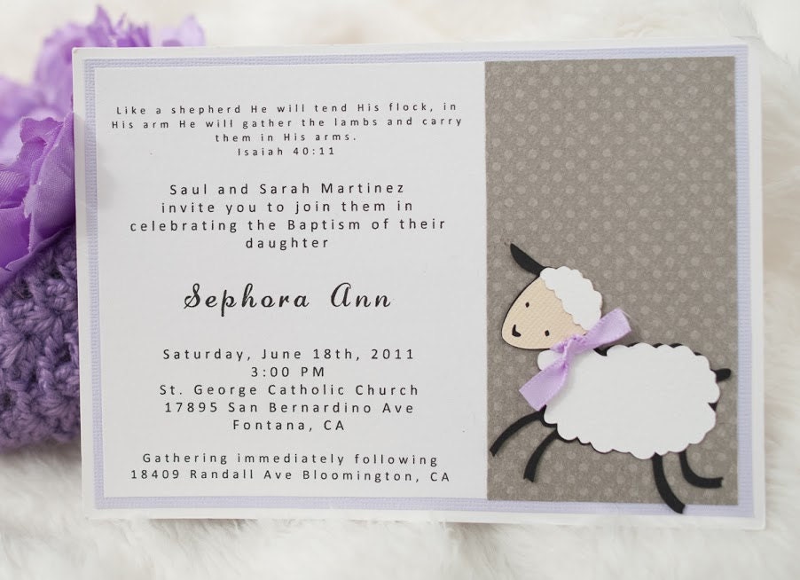 Lamb Baby Shower Invitation