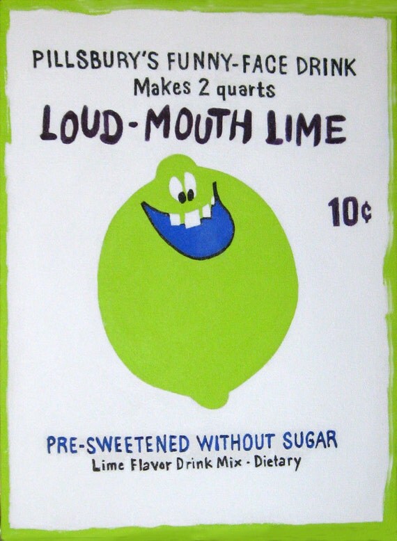 loud mouth lime pillsbury funny face drink by waltyablonsky