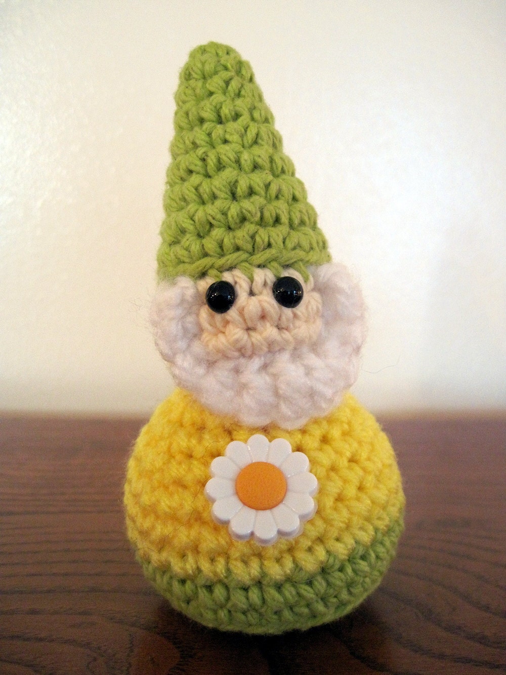 SPRING SALE Springtime Crocheted Gnome