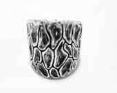 Solid Sterling Silver 925 Dry Soil Texture Ring All Size