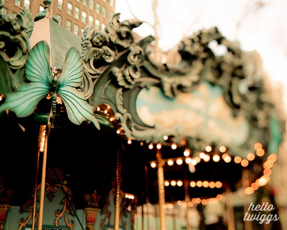 BOGO SALE - New York Photo, Carnival Ride, Carousel, Dreamy, Whimsical, Nursery Room Decor, New York Print - Dreamy Carousel