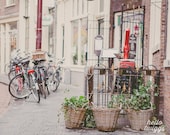 BOGO SALE - Bike Photography, Travel Photography, Europe Print, Amsterdam Art Print, Spring Decor, Urban Decor - Bikes in Amsterdam
