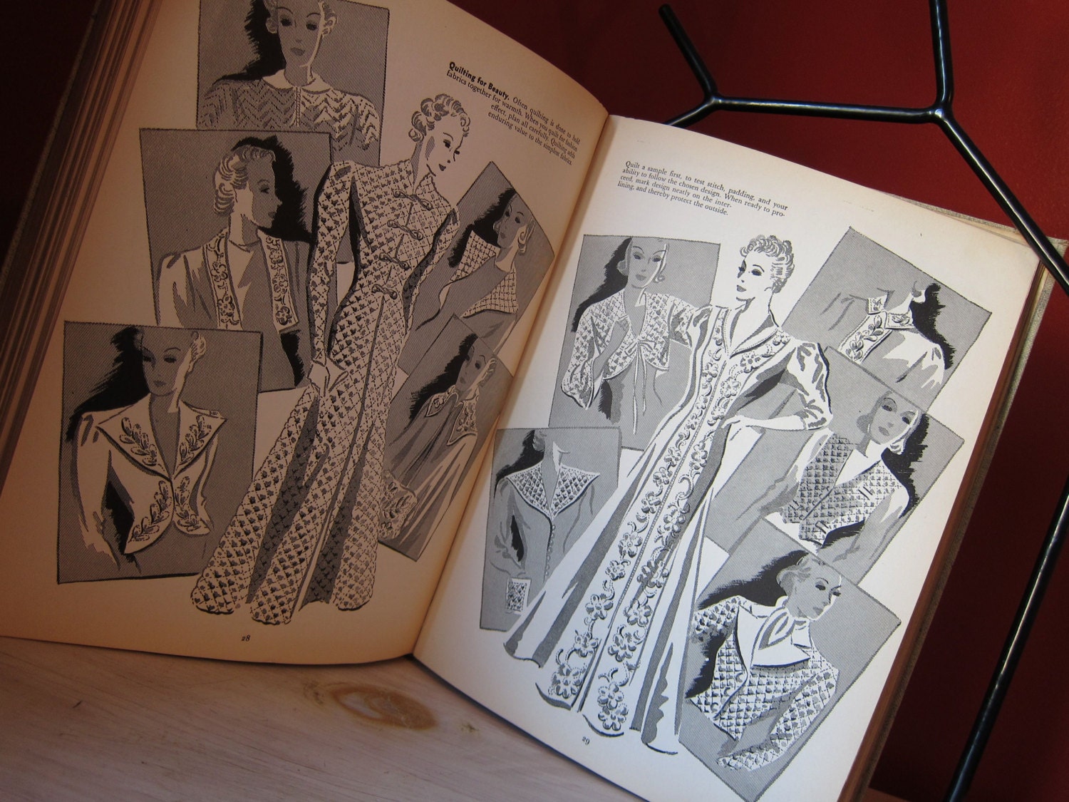 Book dressmaking PINUP illustrations Vintage 1940s WWII