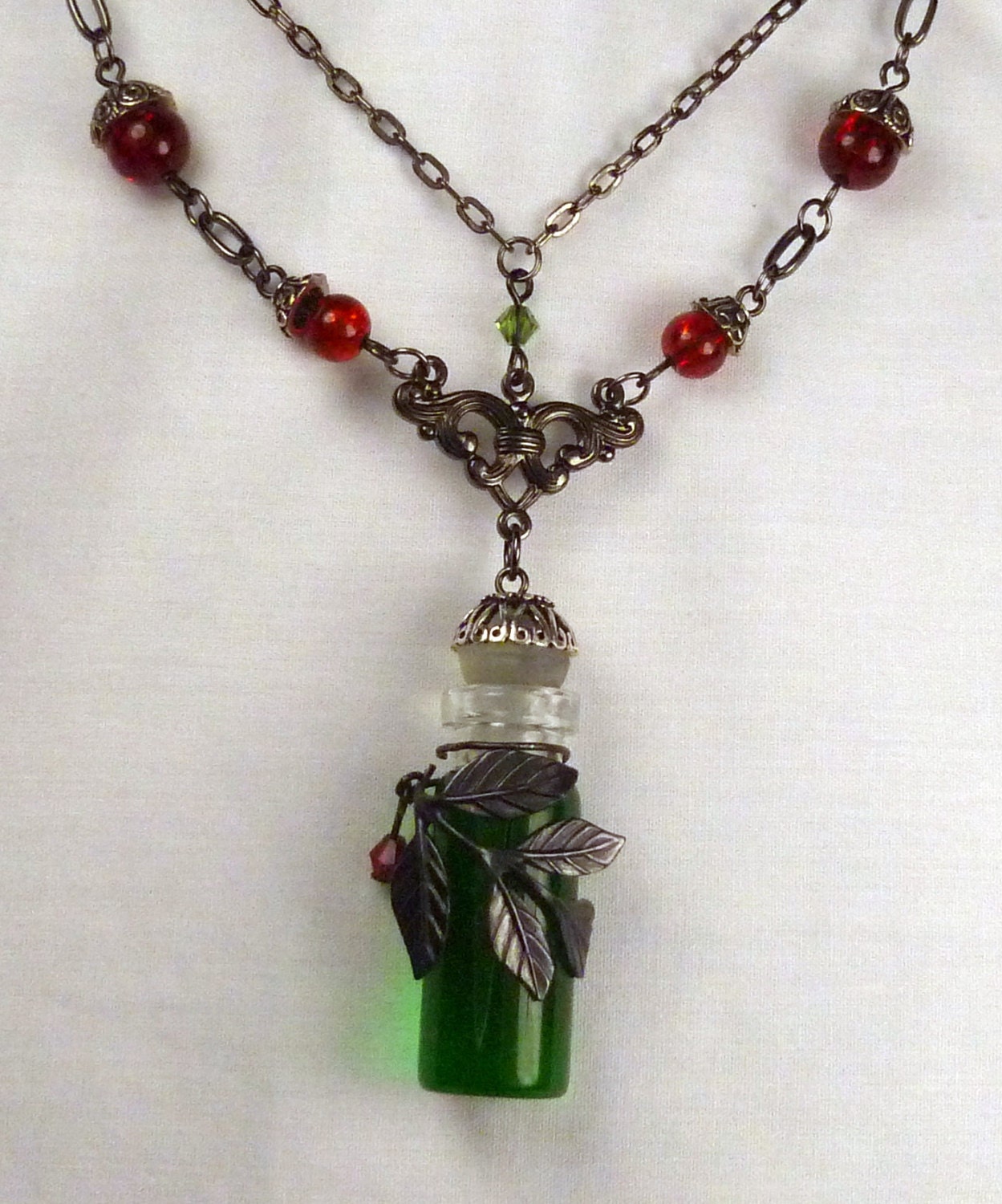 Absinthe the "Green Fairy" Victorian Steampunk necklace N26