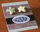 Ceramic Starfish Stud Earrings