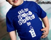 1 year Punk Pirate First Birthday party shirt for punk rocker / alternative / heavy metal bday toddler boy in royal blue Size 18 months