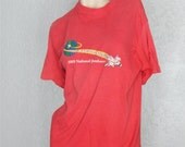 30% OFF. 1980's. vintage t-shirt. boy scout. red. Sz m.
