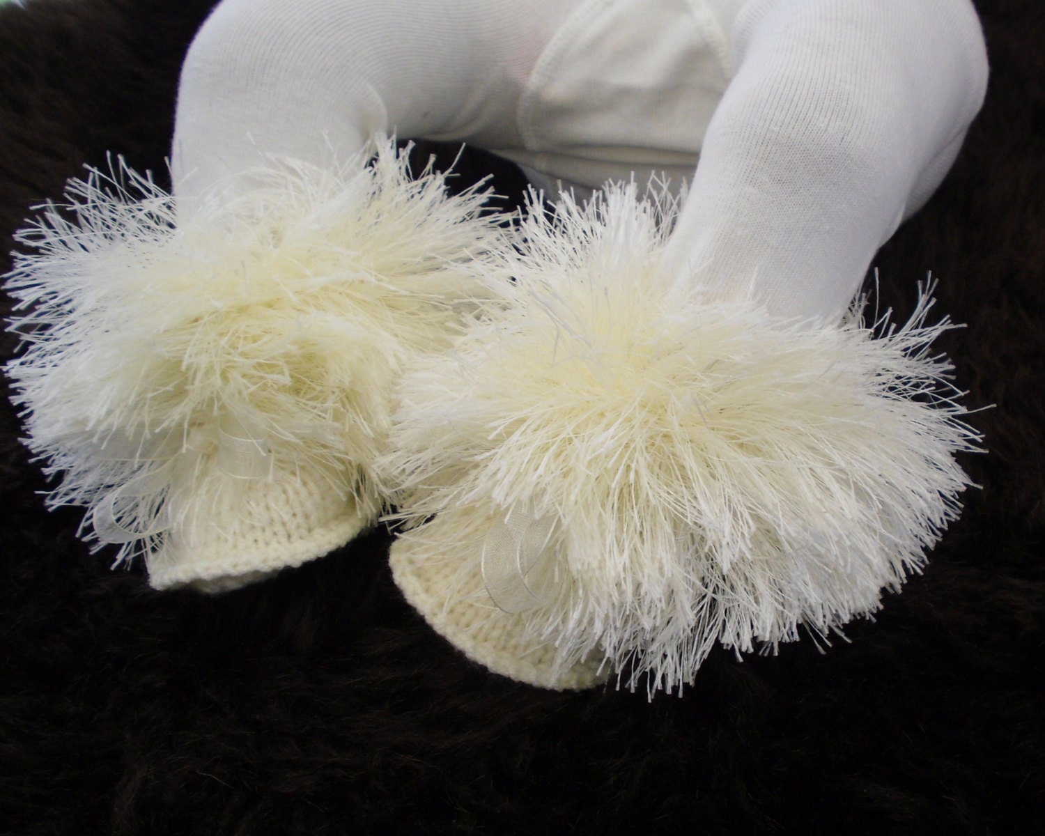 Booties, baby slippers, furry,  luxury slippers, prewalker slippers, special occasion, baby gift, baby girl