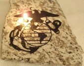 HooRah "My Marine" Firestone/Granite Oil Candle tabletop tiki