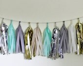 Tissue Tassel Garland-18 tassels- Mint Il_170x135