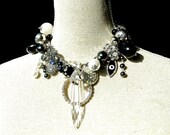 Jewelry, Necklace, Vintage Rhinestones, Crystals by Dabchick Vintage Gems on Etsy