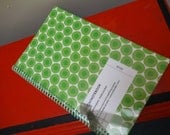 Colorful Green Polka Dot Sketch Notebook w/Green Coil - Recycled Materials