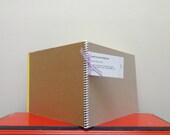Large Sketch Notebook - Cardboard Cover w/Black & White Paper - Recycled Materials