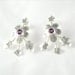Purple Amethyst Earrings, Sterling Silver Post Earrings, Amethyst Flowers Earrings, Gemstone Earrings, Silver Earrings