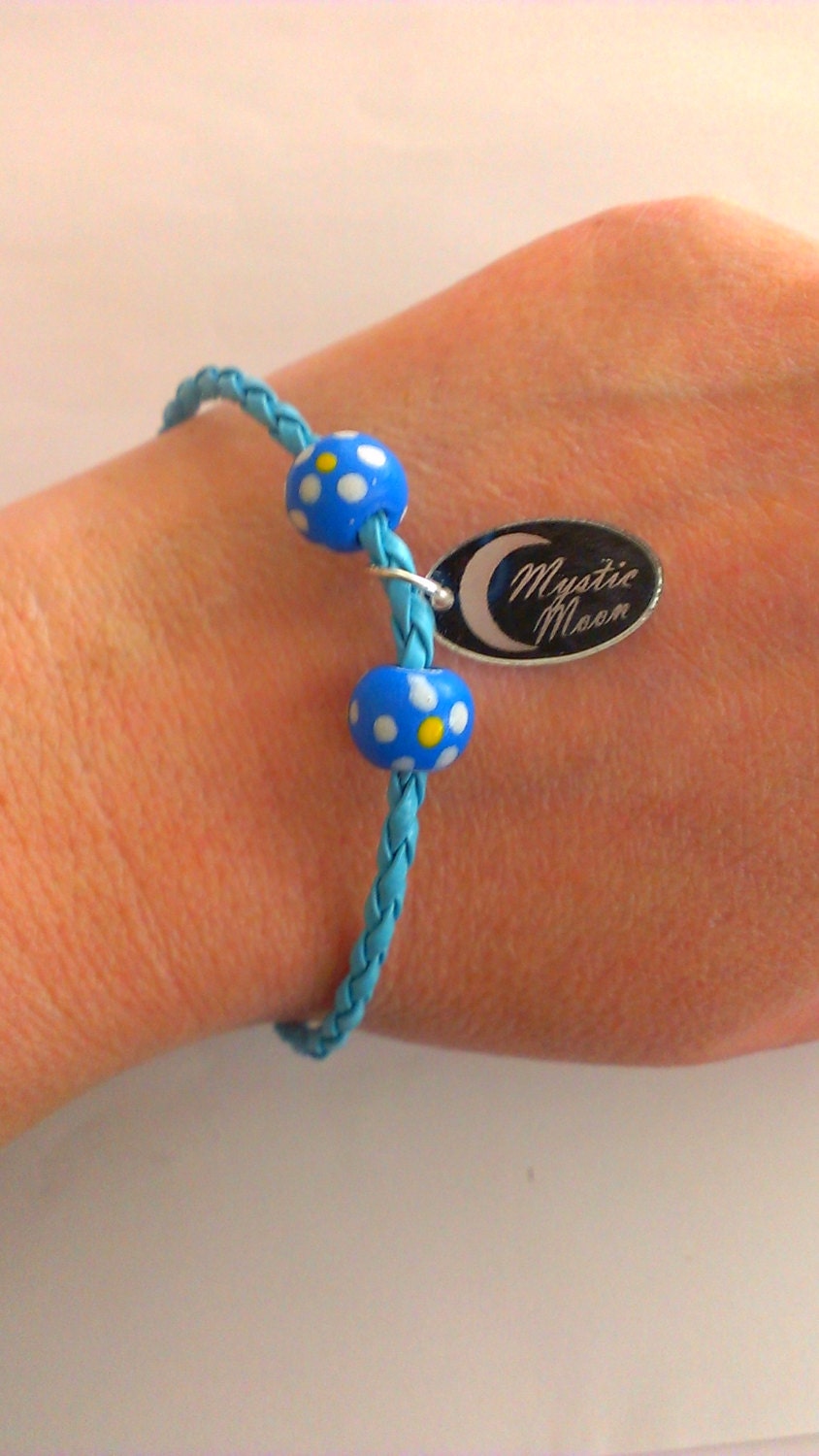 Eivissa Party Turquoise Leather Mirror Charm