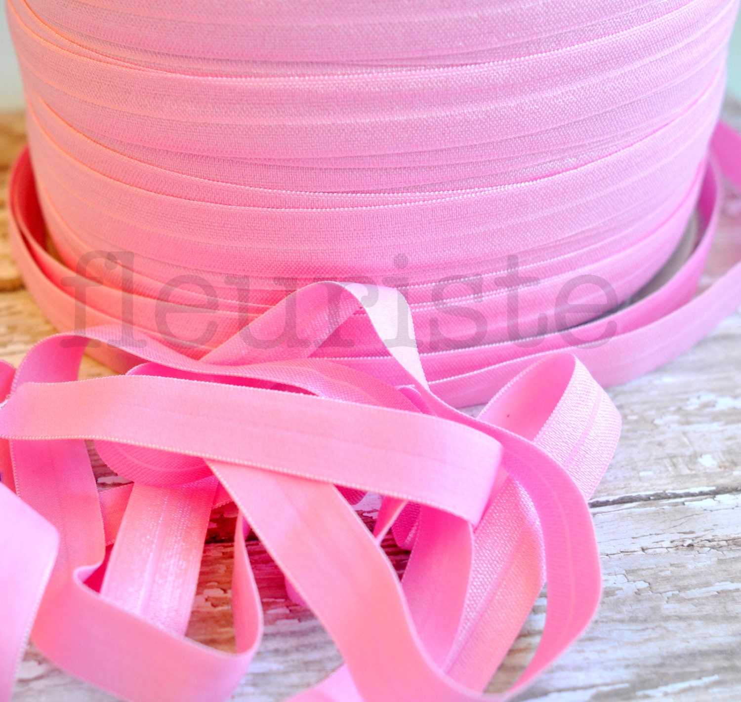 5/8 Inch Foldover Elastic-10 Yards-Powder Pink