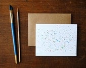 sea splatter pattern greeting card // 1 pc
