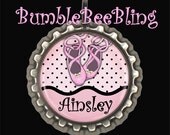Children's Jewelry Personalized Ballet Dance Pink Pendant Necklace or Zipper Pull