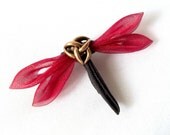 Dragonfly Brooch Pin Tsumami Kanzashi