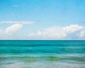 Sea Wall Art, ,Ocean Photography, Landscape, Aqua, Turquoise Blue, Sky, Landscape Photography, 8x10 Ocean Print