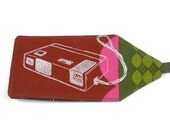 Luggage Tag - Camera - Japanese Import Fabric