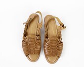 leather huaraches 9 1/2 / woven leather sandals