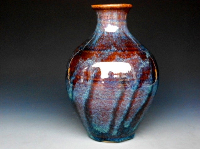 Flower Vase Pottery Night Sky B