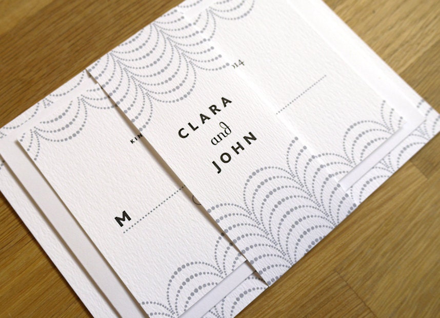 Modern Minimalist Wedding Invitation - 'Coco' Design - One Sample