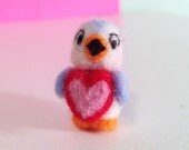 Teeny Tiny Felted Bluebird of Happiness