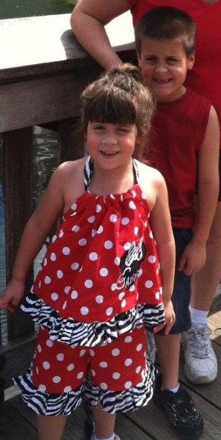 Minnie Mouse Halter and shorts set