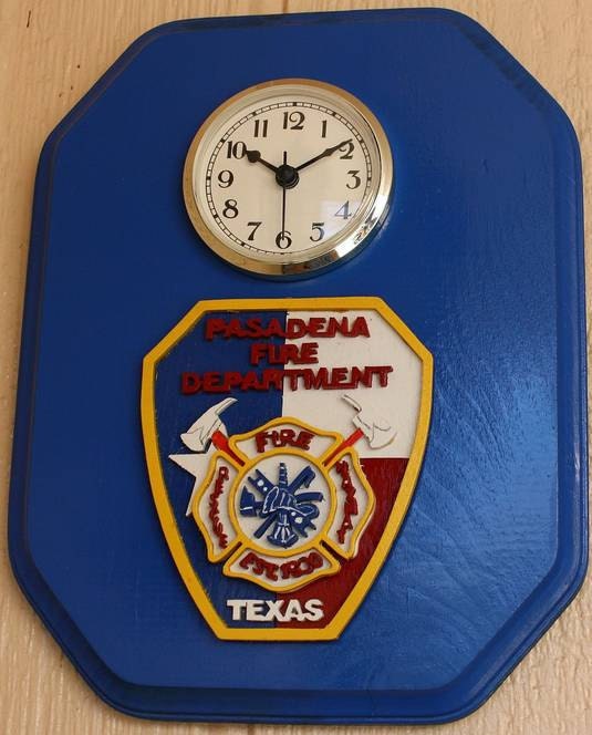 Fire Fighter, Fireman Patch Handmade CUSTOM Wall Clock - your patch recreated in wood