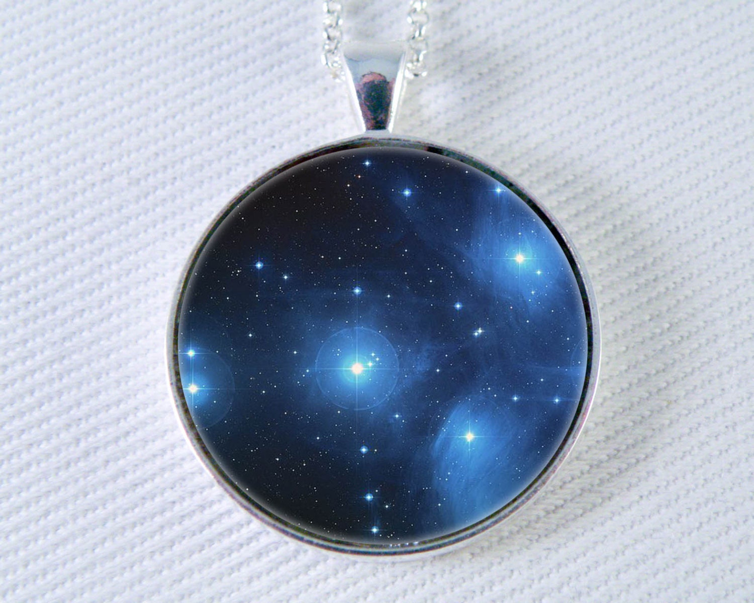 Buy One Get One FREE Astronomy Necklace Outer Space Jewelry Galaxy Star Space Pendant Blue Black- Pleiades