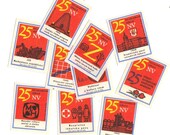 SALE 10 Vintage Matchbox Labels - Set 23