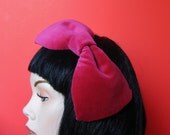 Flirt Bardot Bow in Hot Pink Velour