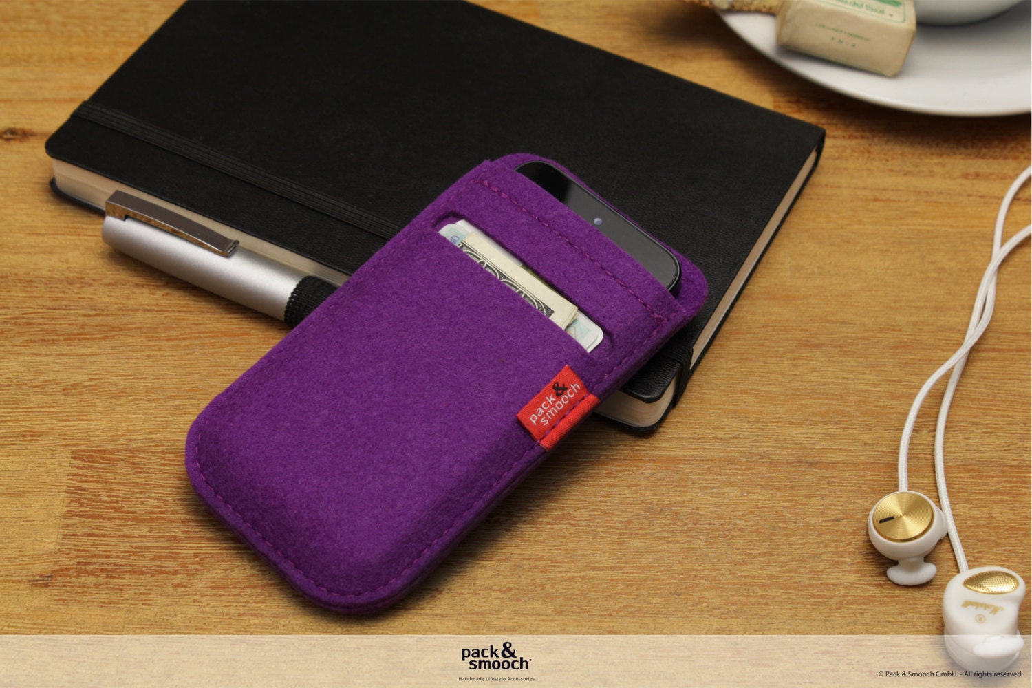 Pack & Smooch iPhone 5 wallet case iphone case unique iphone sleeve wool felt case Soay SO-5-F