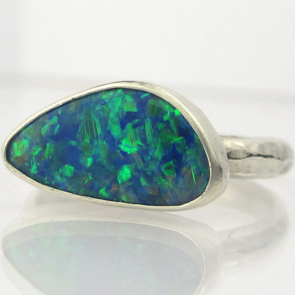 Australian Boulder Opal Ring