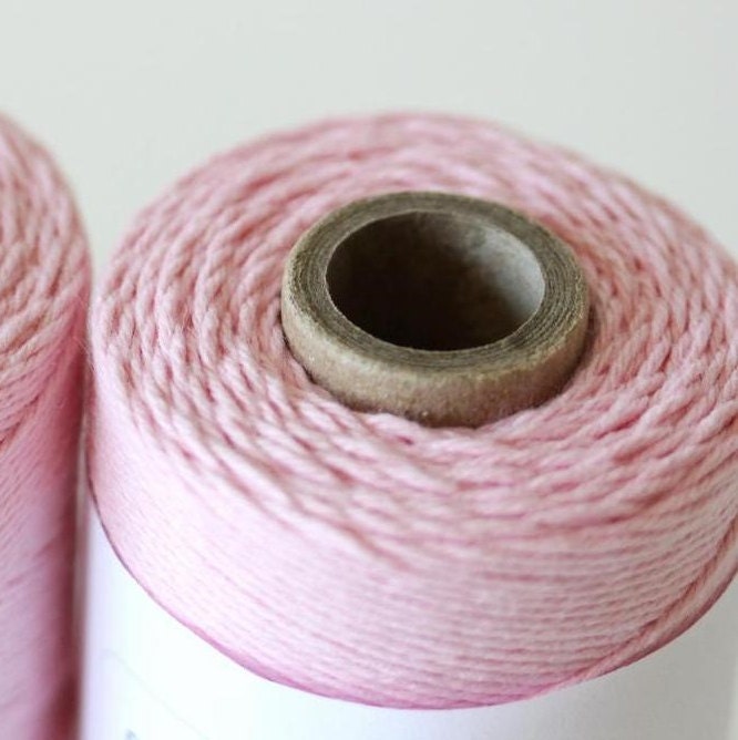 Twinery SOLID COLOR Blossom - Baby Pink Bakers Twine - Scrapbooking - Invitations - Gift Wrap - DIY Crafts - 240 Yards Full Spool String