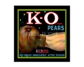 Small Journal - K-O Brand Pears - Fruit Crate Art Print Cover