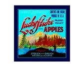 Small Journal - Lucky Strike Apples - Fruit Crate Art Print Cover