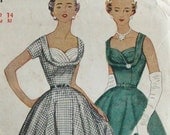 BERYL - 1950s Vintage Style Shelf Bust Evening or Tea Dress - ALL SIZES - Custom Made