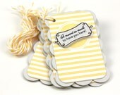 Tiny Favor Tags - Stone Gray and Lemon Yellow