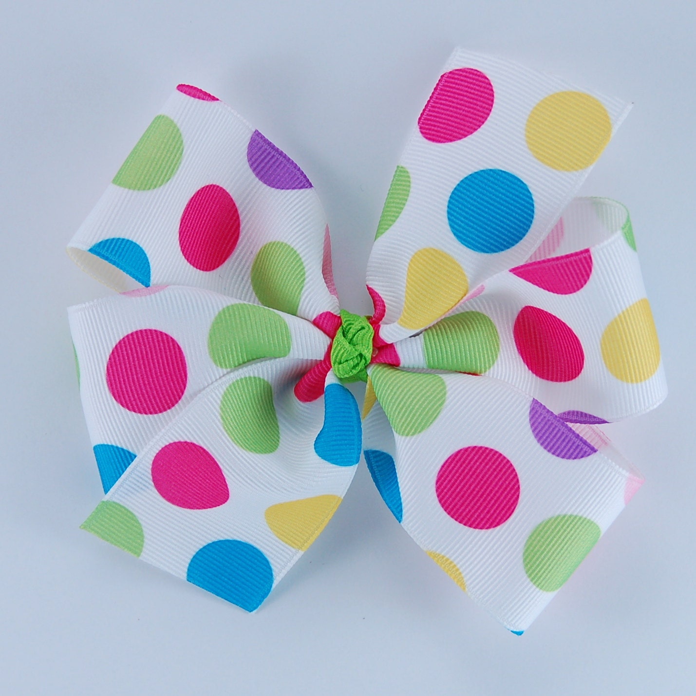 Jumbo Dots Extra Large Pinwheel Bow - Summer Hair Bow