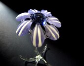 Purple Glass Flower Forget Me Knot Sculpture