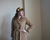 50s Tan Camel Hair Coat - NY Designer Coat - Gorgeous Saks Fifth Avenue 50s 60s Camel Hair Coat