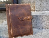 iPad leather folder - iPad legal pad folio case - hand stitched leather