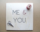 me and you -  laser cut and embroidered wall art