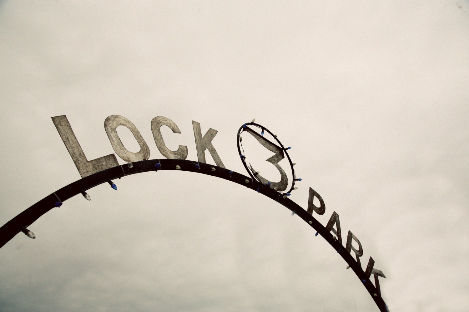 Lock 3 Park Sign - Akron, Ohio - Fine Art Photograph