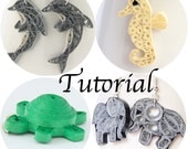 Tutorial for Paper Quilled Animal Jewelry PDF Dolphin Elephant Seahorse Turtle Earrings Pendant