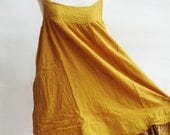 Easy Going Summer Bright Yellow Cotton Dress